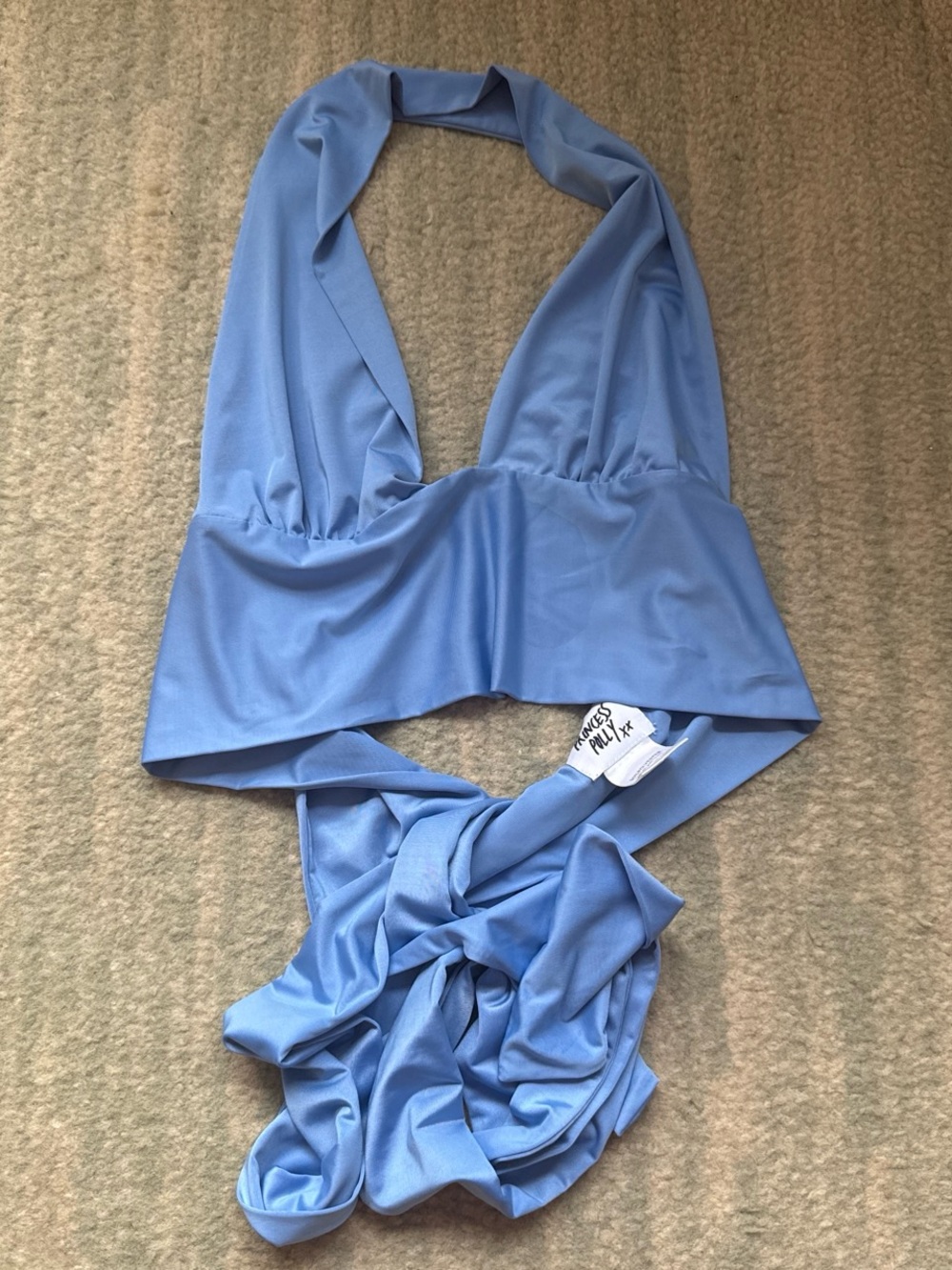 Princess Polly satin halter crop top